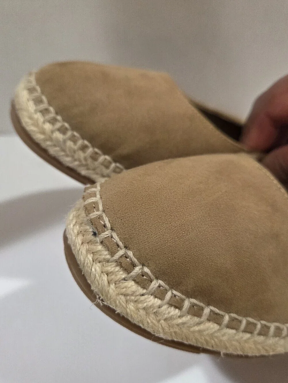 Esprit Women’s Suede Espadrille Flats in Brown 8 .